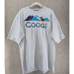 COOGI Mens White Mountain Deer Graphic T Shirt Size 3X